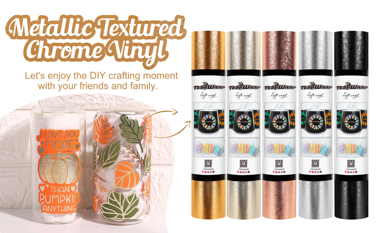 TeckWrap Textured Metallic Adhesive Vinyl