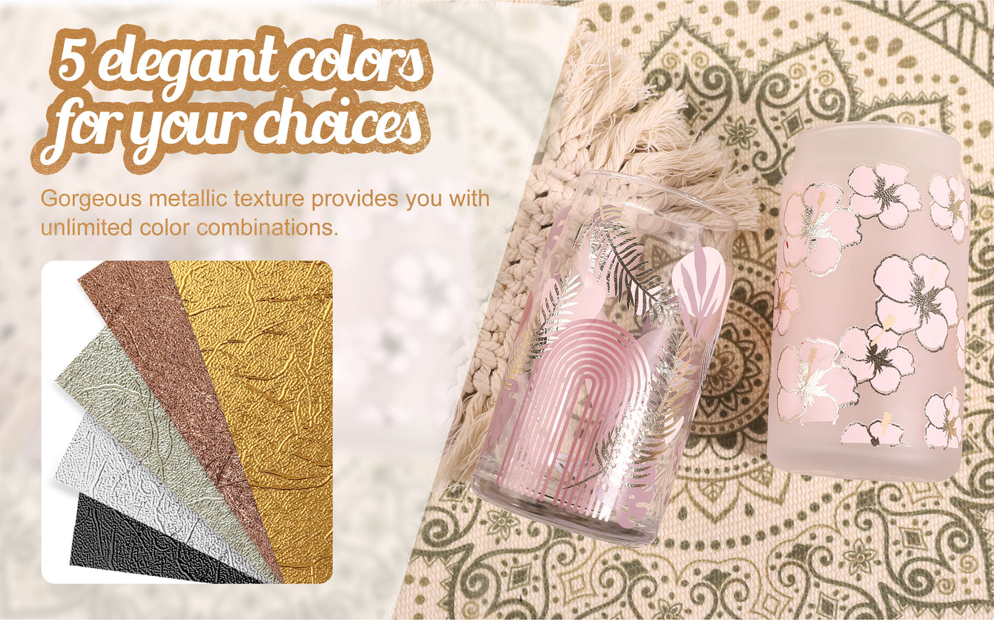 TeckWrap Textured Metallic Adhesive Vinyl